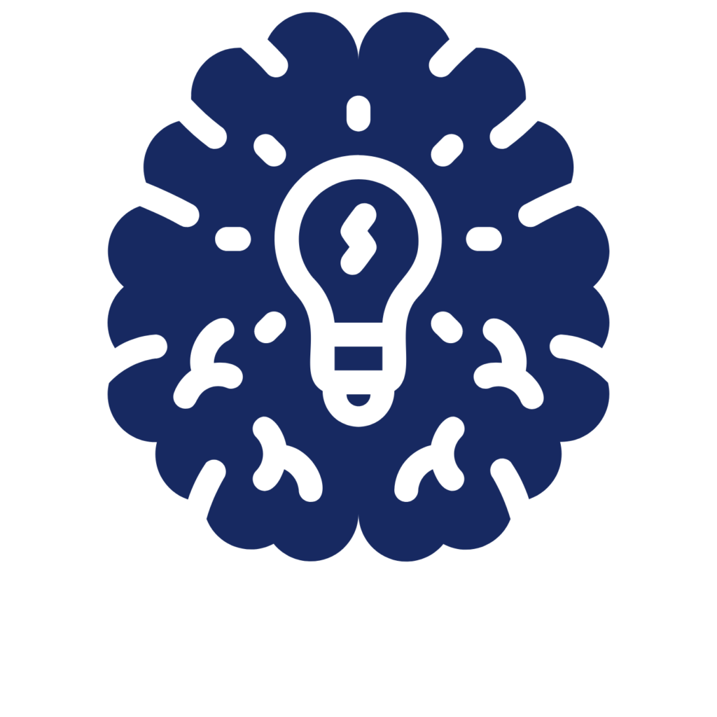 Icono de un cerebro azul